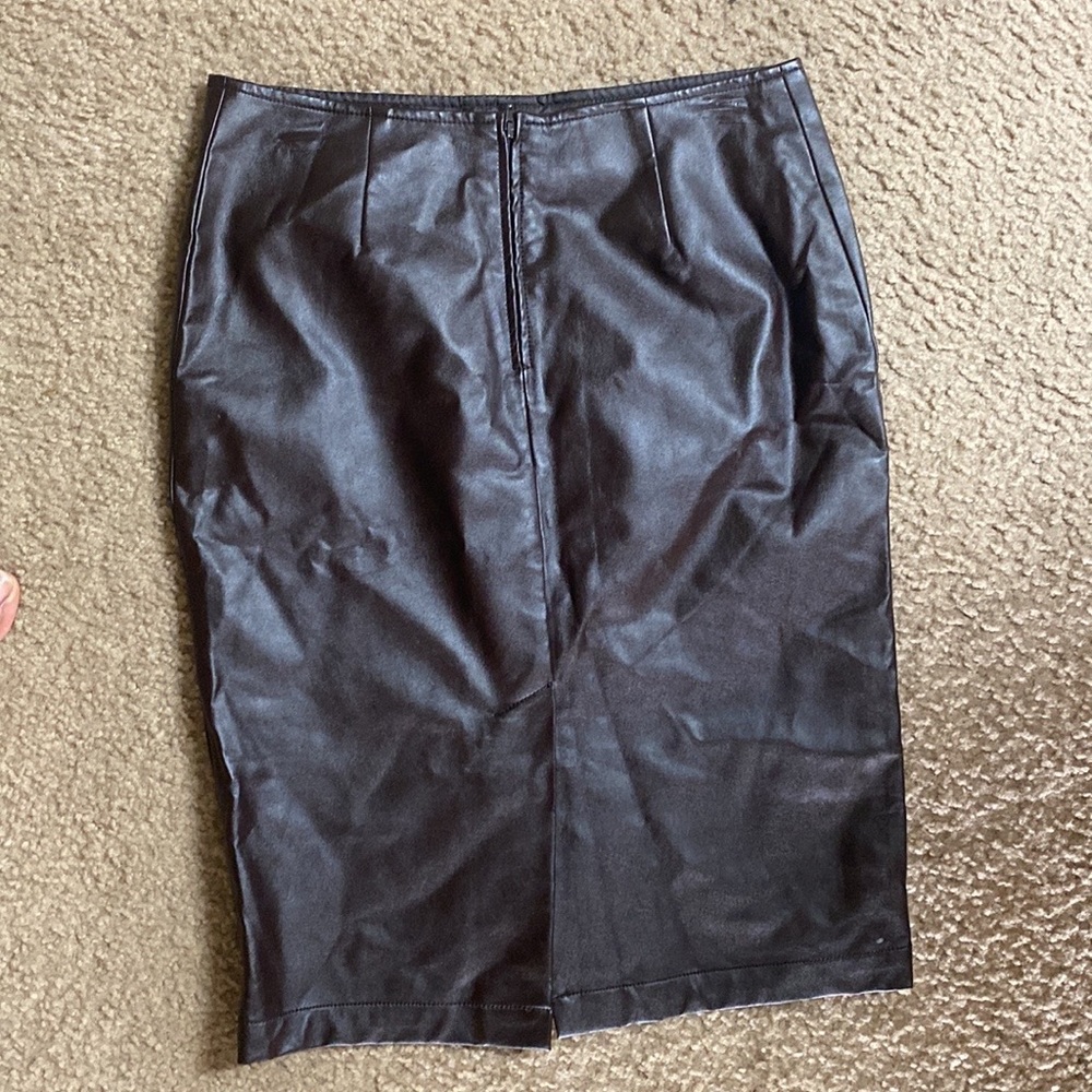 Brown leather skirt excellent condition size M